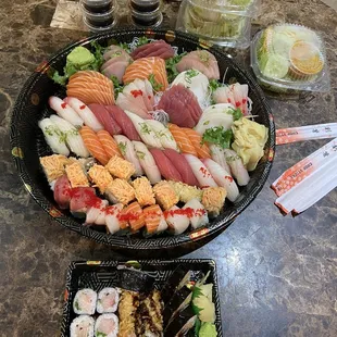 sushi and sashimi, food, sushi, sashimi