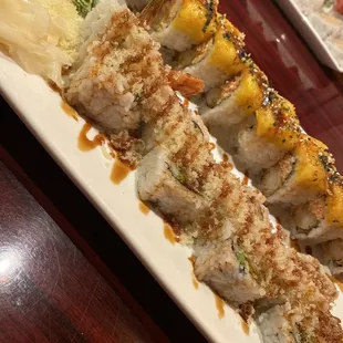 * MANGO ROLL (Lightly Spicy)  * CRUNCH SHRIMP TEMPURA