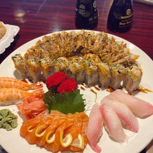 sashimi combo and MAKI (ROLLS)