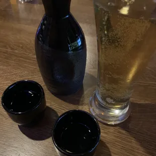 drink, sushi and sashimi