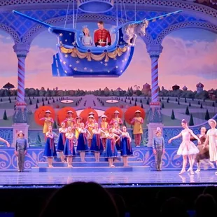 A flying Clara and Nutcracker Prince. Pretty impressive.