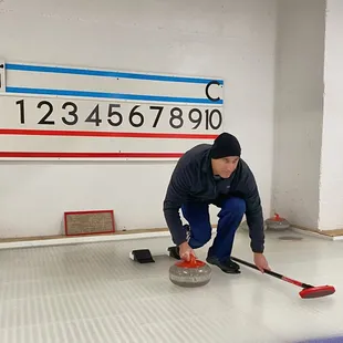 Someone curling