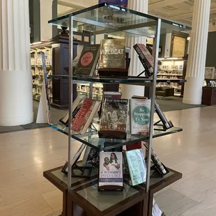 Womens history month book display