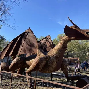 Dragon sculpture from the other side