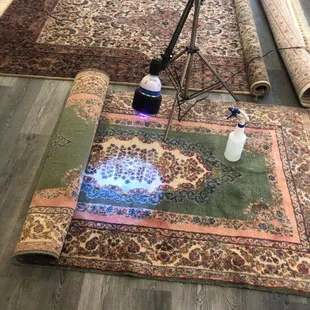 Advanced stain removal using high-powered UV lights.