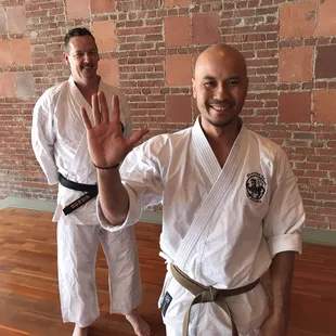 Matt and Dinh (Dinh passed his black belt exam a few weeks ago)!