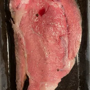 12 oz prime rib rare