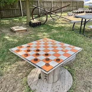 Checkers on the playground