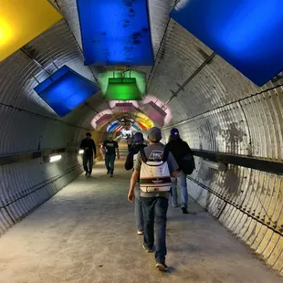 The tunnel that leads to the track