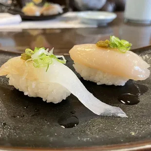 Halibut and scallop