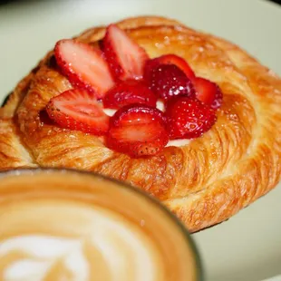 Strawberries + Cream Danish