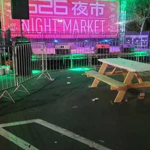 End of the night, empty stage..