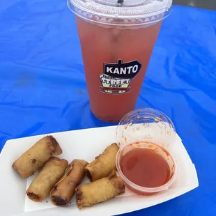 Fried lumpia and unlimited drink