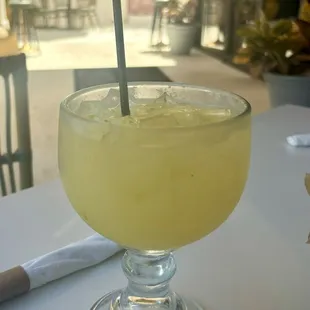 Large house margarita on the rocks.