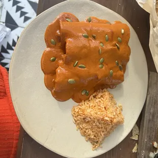 Red mole enchiladas were a piece of art and just as delicious! My taste buds were in heaven!