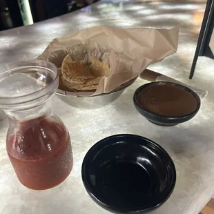 Excellent salsa and bean dip with every meal free