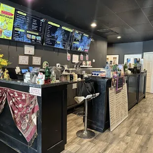 Order at desk, lots of delicious options!