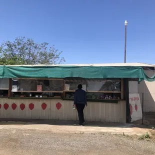 View of the stand.  Everything is growing in the ground behind here.