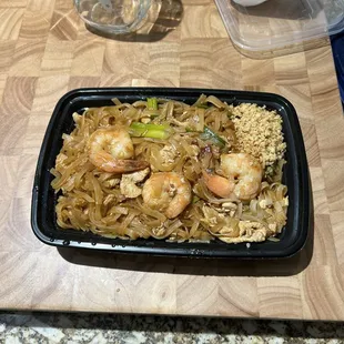 Pad thai with "extra shrimp"