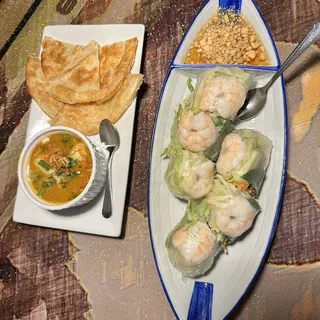 Roti Kanai with Yellow Curry Chicken