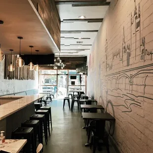 the interior of the restaurant