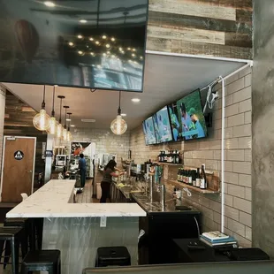 a view of the bar area
