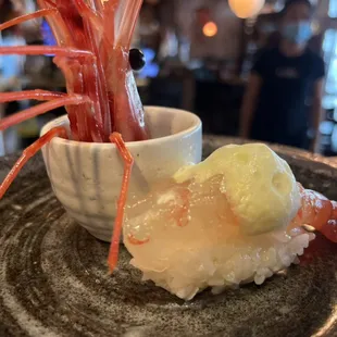 Live shrimp with yuzu form