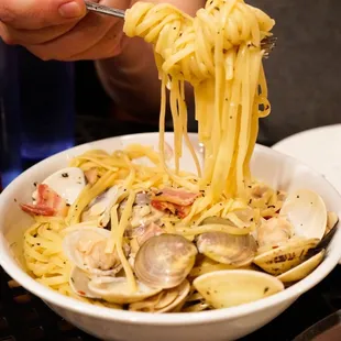 Linguini and clams