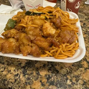Chow Maine &amp; Orange chicken
