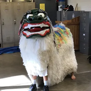 Lion dance practice