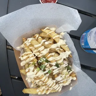 french fries with ketchup