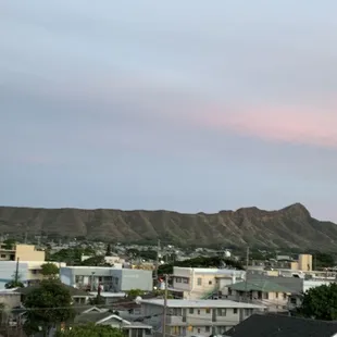 View of Diamond Head from the roof top parking!
