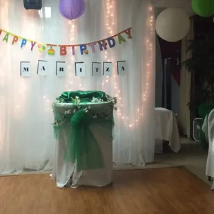 Where my cake was put.