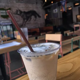 Black sesame latte