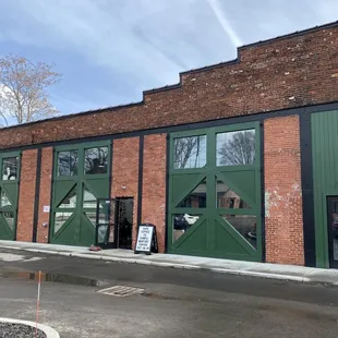 the front of the building