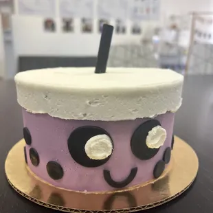 Our 6" ube boba cake!