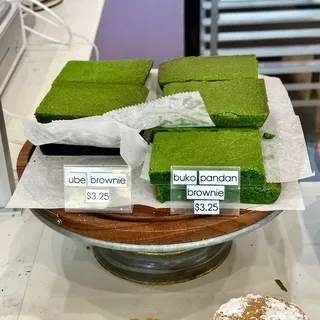 Buko (Coconut) Pandan Brownie