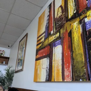 Decor on DH side wall just above our booth.