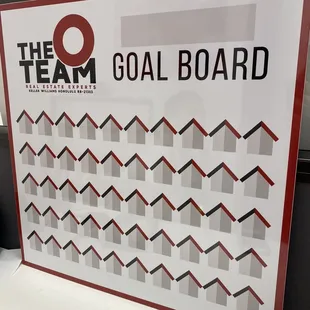 Aluminum Goal board we are using with dry erase marker!