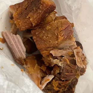 a close up of a meat dish