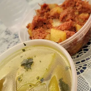 Tinola and Corned Beef