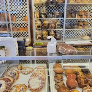 a display of pastries