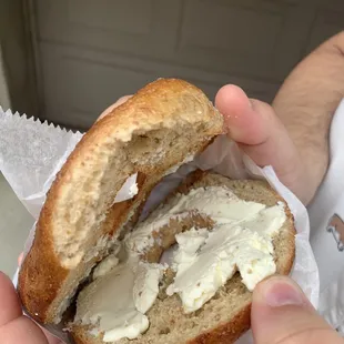 Bagel with cream cheese