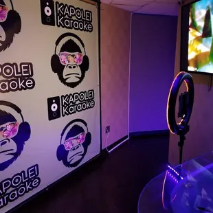 a monkey with headphones