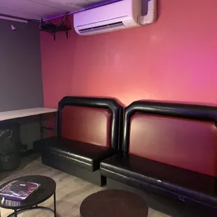 two seats and a coffee table