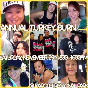 The Dew Fitness Annual Turkey burn!!