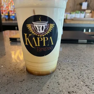 Iced vanilla latte