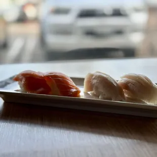 Salmon belly and hamachi belly