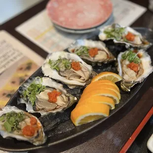 Raw oysters