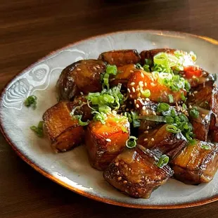 Miso glazed eggplant